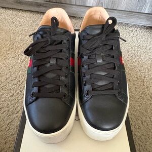 Gucci Black and Red Sneakers